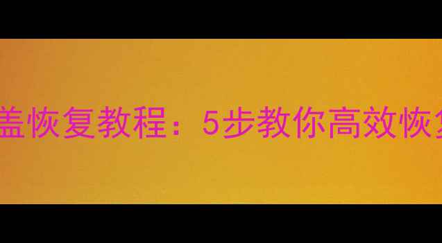 图片 全盘拷贝数据覆盖恢复教程：5步教你高效恢复被覆盖的文件2