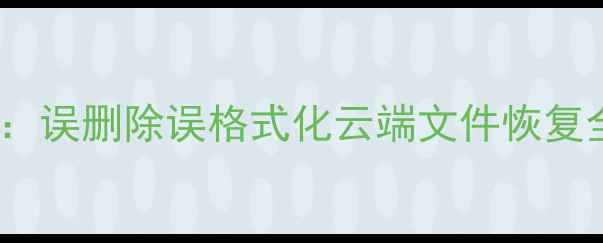 图片 全网最全在线数据恢复指南：误删除误格式化云端文件恢复全流程（附免费工具推荐）1