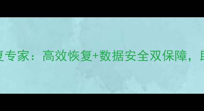 六安服务器数据恢复专家高效恢复数据安全双保障助力企业业务零中断