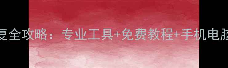 图片 内存卡数据恢复全攻略：专业工具+免费教程+手机电脑通用恢复方案