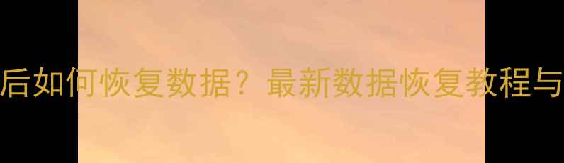 内存格式后如何恢复数据最新数据恢复教程与专业方法