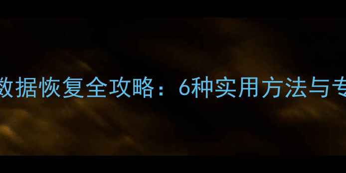图片 内部存储卡数据恢复全攻略：6种实用方法与专业操作指南