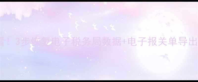 图片 出口退税数据丢失必看！3步恢复电子税务局数据+电子报关单导出教程（附修复工具）1