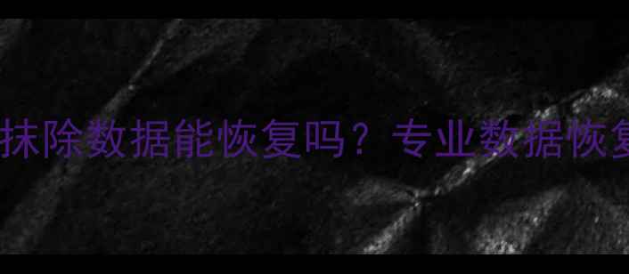 图片 刑事苹果抹除数据能恢复吗？专业数据恢复技术全2