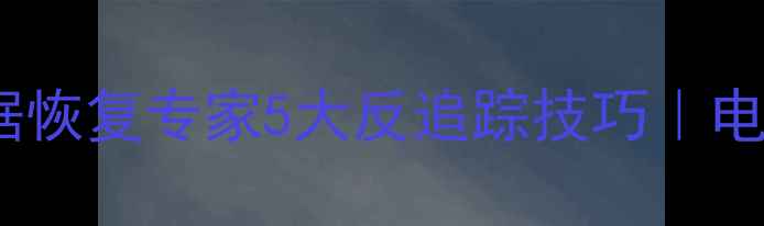 图片 删除后永不恢复？数据恢复专家5大反追踪技巧｜电脑手机文件保护指南1