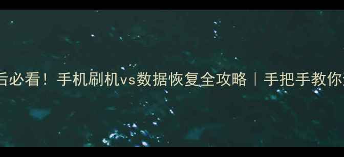 图片 刷机后必看！手机刷机vs数据恢复全攻略｜手把手教你避坑2