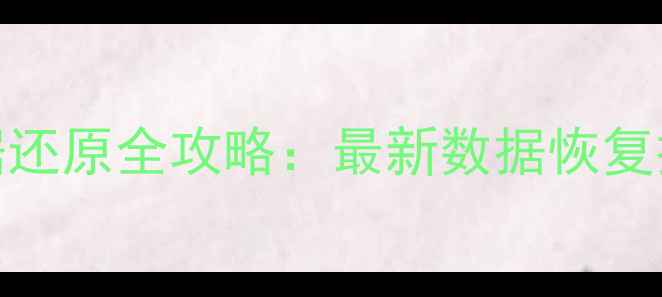 刷脸机工厂数据还原全攻略最新数据恢复技术与实操指南