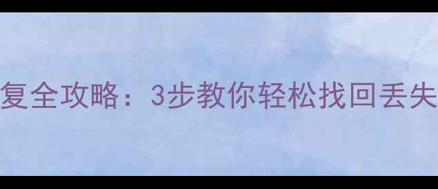 加查诺克斯数据恢复全攻略3步教你轻松找回丢失数据最新教程