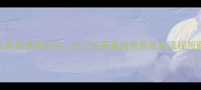 北京专业数据恢复机构企业级硬盘数据恢复全流程与避坑指南