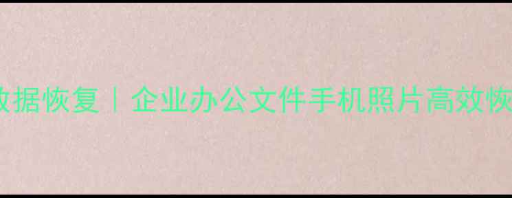 北京中关村专业电脑数据恢复企业办公文件手机照片高效恢复24小时应急服务