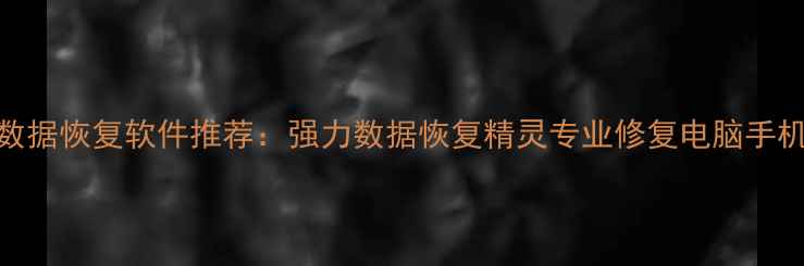 图片 十大数据恢复软件推荐：强力数据恢复精灵专业修复电脑手机文件
