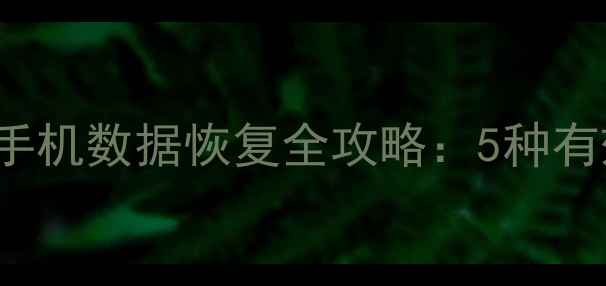 图片 华为MatePro91011手机数据恢复全攻略：5种有效方法及注意事项2