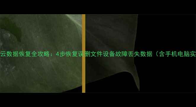 图片 华为云数据恢复全攻略：4步恢复误删文件设备故障丢失数据（含手机电脑实操）