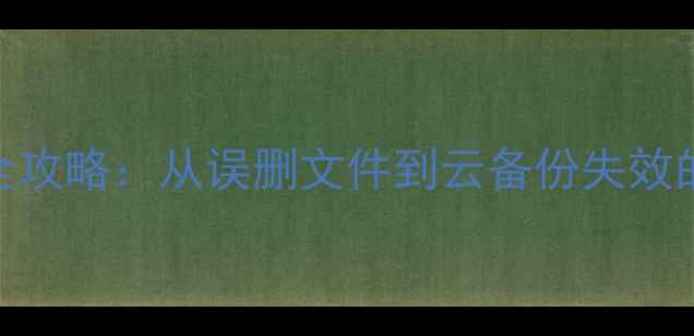 图片 华为设备数据恢复全攻略：从误删文件到云备份失效的7种专业解决方案2