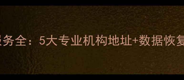 南宁数据恢复服务全5大专业机构地址数据恢复成功案例分享