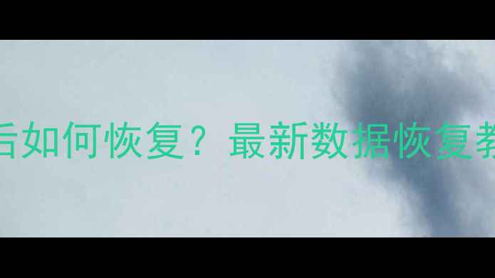 图片 卸载手机数据后如何恢复？最新数据恢复教程及预防指南