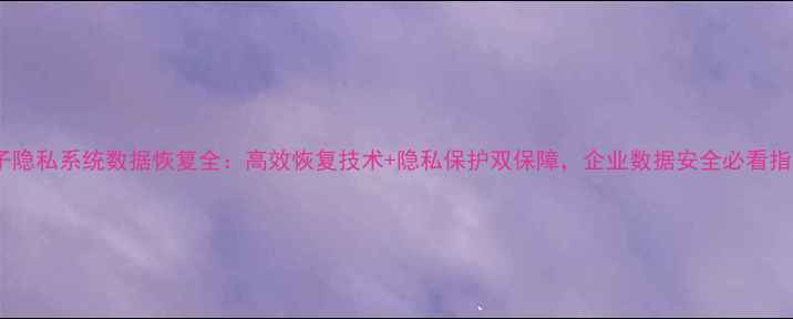 图片 原子隐私系统数据恢复全：高效恢复技术+隐私保护双保障，企业数据安全必看指南2