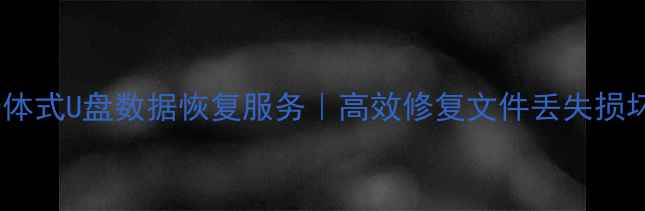 图片 厦门专业一体式U盘数据恢复服务｜高效修复文件丢失损坏加密问题2