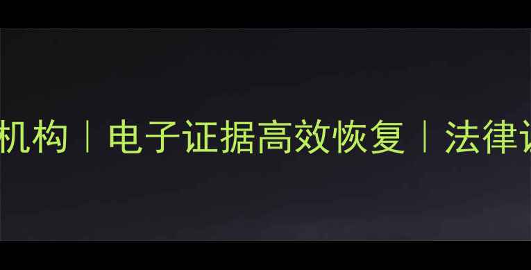 图片 司法数据恢复权威机构｜电子证据高效恢复｜法律证据数据修复专家1