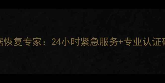 图片 合肥硬盘数据恢复专家：24小时紧急服务+专业认证确保数据安全