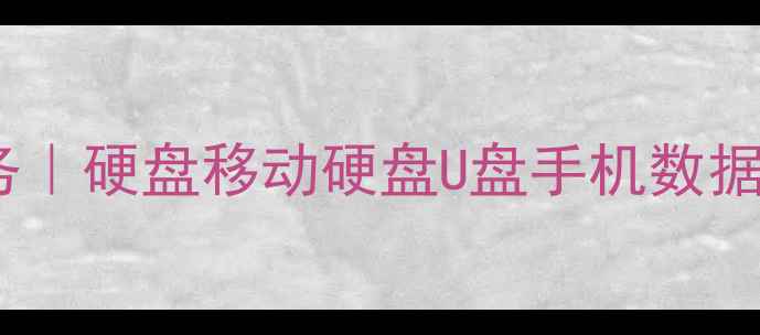 图片 和田市专业数据恢复服务｜硬盘移动硬盘U盘手机数据恢复｜24小时应急修复1