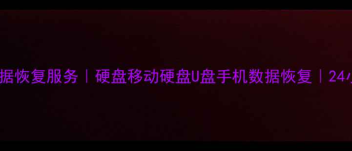 和田市专业数据恢复服务硬盘移动硬盘U盘手机数据恢复24小时应急修复