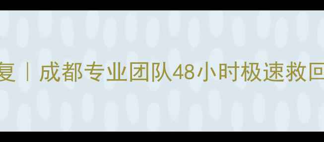图片 四川误删除数据恢复｜成都专业团队48小时极速救回企业核心数据💾✨