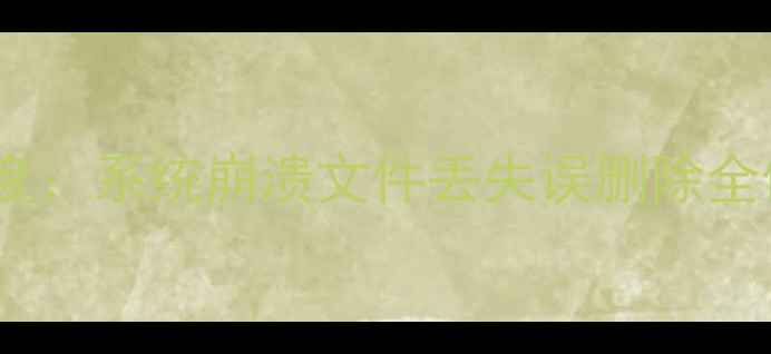 国产系统数据恢复工具深度系统崩溃文件丢失误删除全修复指南附实测教程