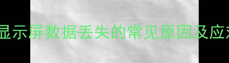 垃圾吊显示屏数据丢失的常见原因及应对策略