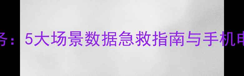 壁虎数据恢复VIP服务5大场景数据急救指南与手机电脑文件恢复全攻略