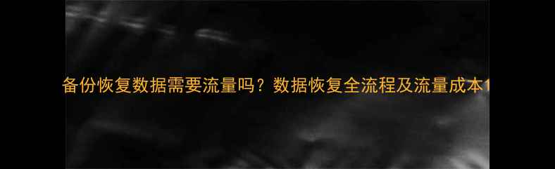 图片 备份恢复数据需要流量吗？数据恢复全流程及流量成本1
