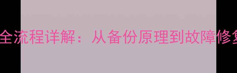 图片 备份数据恢复全流程详解：从备份原理到故障修复的完整指南1