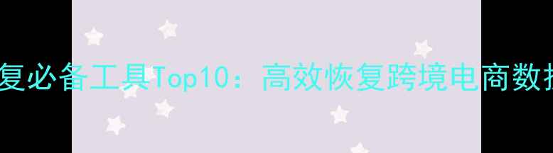 外贸企业数据恢复必备工具Top10高效恢复跨境电商数据的方法与技巧