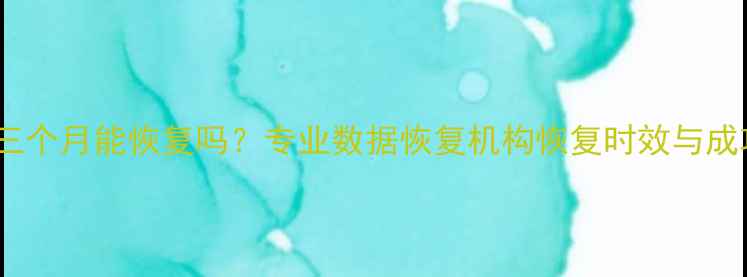 大数据三个月能恢复吗专业数据恢复机构恢复时效与成功率全