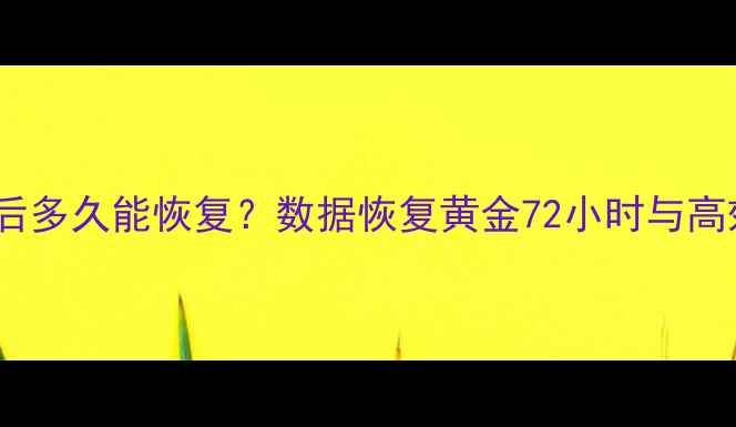 图片 大数据丢失后多久能恢复？数据恢复黄金72小时与高效恢复方案1