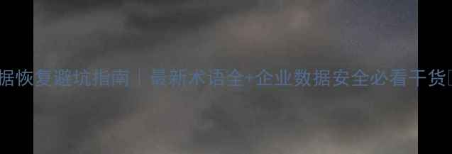 图片 大数据恢复避坑指南｜最新术语全+企业数据安全必看干货🔒💻2