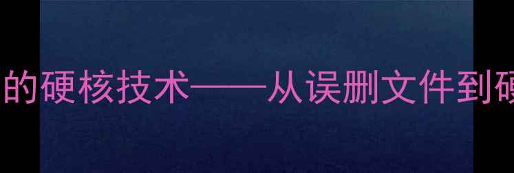 图片 大灰狼不吃肉？数据恢复背后的硬核技术——从误删文件到硬盘故障，全面数据抢救指南1