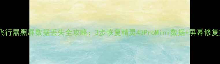 图片 大疆飞行器黑屏数据丢失全攻略：3步恢复精灵43ProMini数据+屏幕修复技巧1