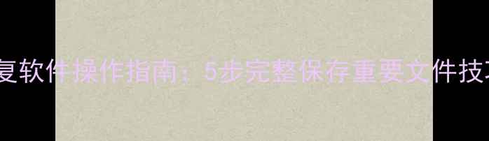 图片 大白菜数据恢复软件操作指南：5步完整保存重要文件技巧与注意事项1