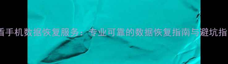 图片 天盾手机数据恢复服务：专业可靠的数据恢复指南与避坑指南1