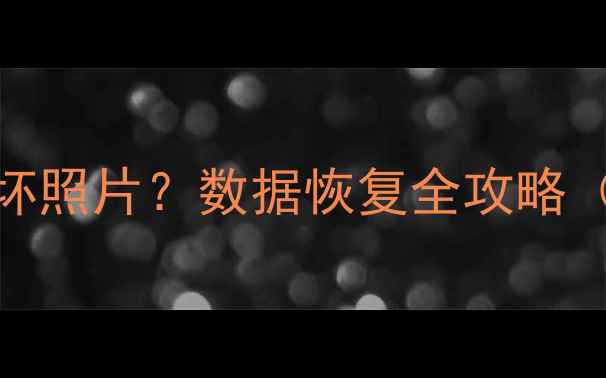 图片 如何3步恢复损坏照片？数据恢复全攻略（附工具推荐）1