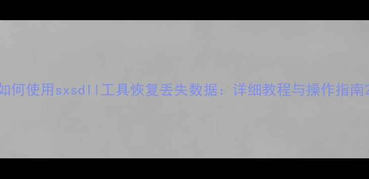 如何使用sxsdll工具恢复丢失数据详细教程与操作指南