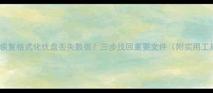 图片 如何彻底恢复格式化优盘丢失数据？三步找回重要文件（附实用工具推荐）1