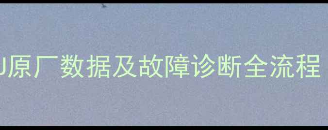 如何高效恢复ECU原厂数据及故障诊断全流程含工具推荐