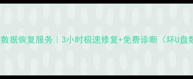 宁波专业坏U盘数据恢复服务3小时极速修复免费诊断坏U盘数据恢复宁波
