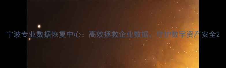 图片 宁波专业数据恢复中心：高效拯救企业数据，守护数字资产安全2