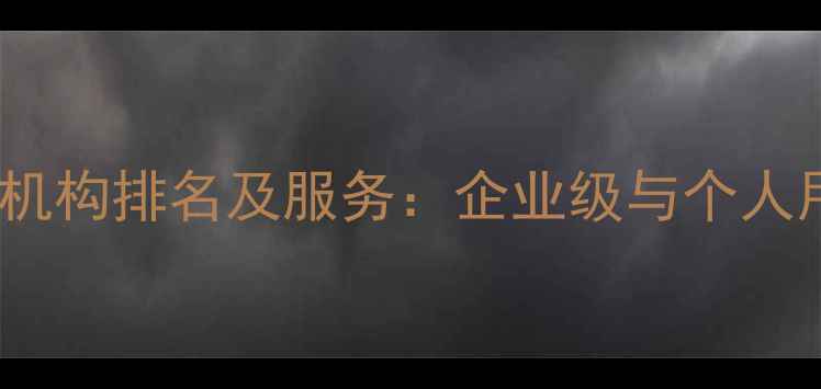 官方认证数据恢复机构排名及服务企业级与个人用户数据拯救指南
