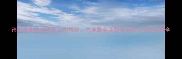 宾阳专业数据恢复公司推荐本地服务商服务流程与成功案例全