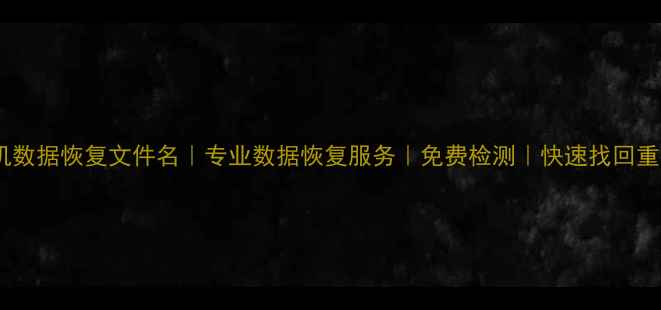 图片 宿迁手机数据恢复文件名｜专业数据恢复服务｜免费检测｜快速找回重要文件2