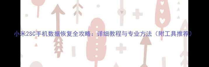 图片 小米2SC手机数据恢复全攻略：详细教程与专业方法（附工具推荐）